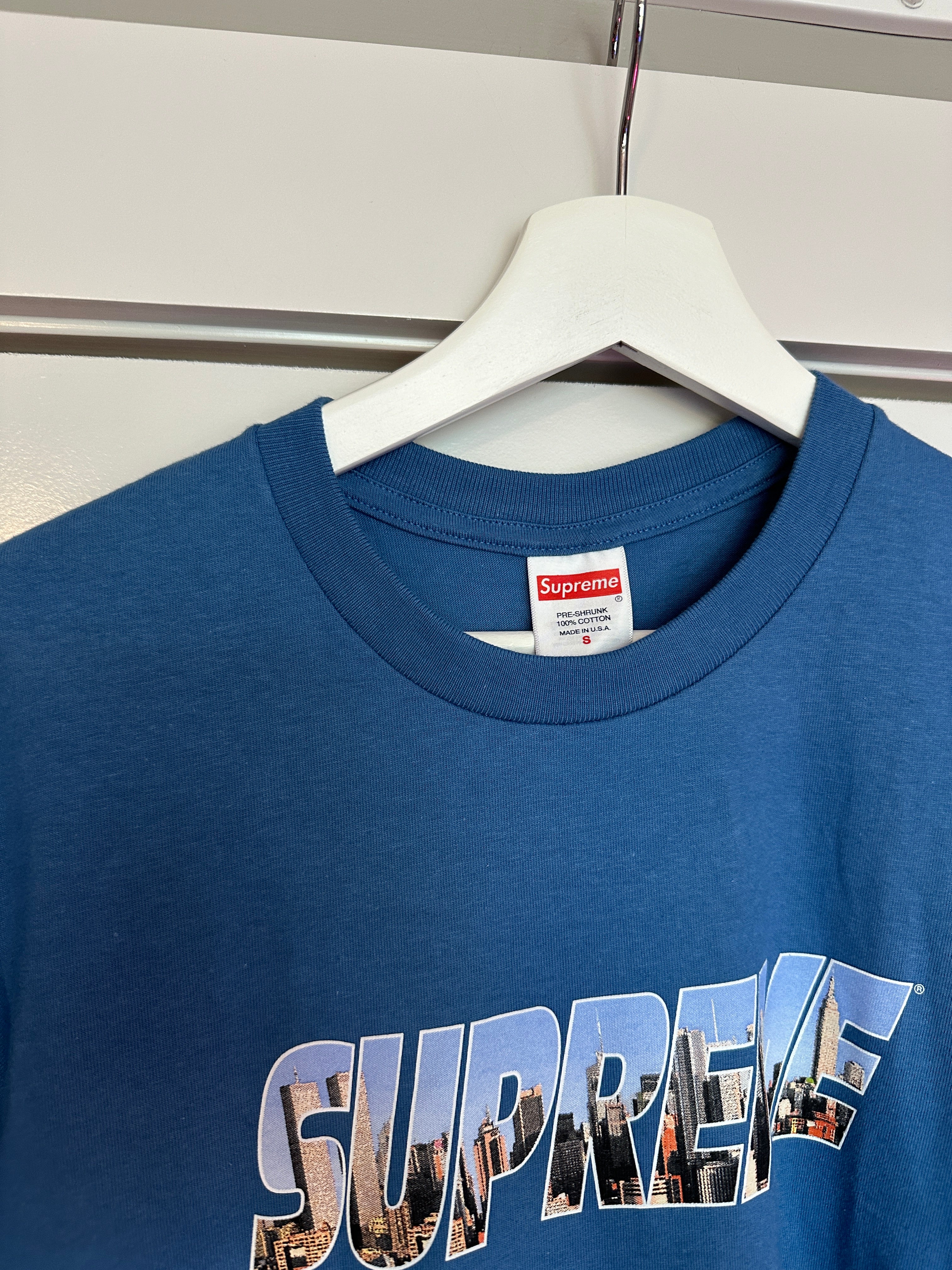Supreme Gotham Tee 'Faded Blue' Sz S