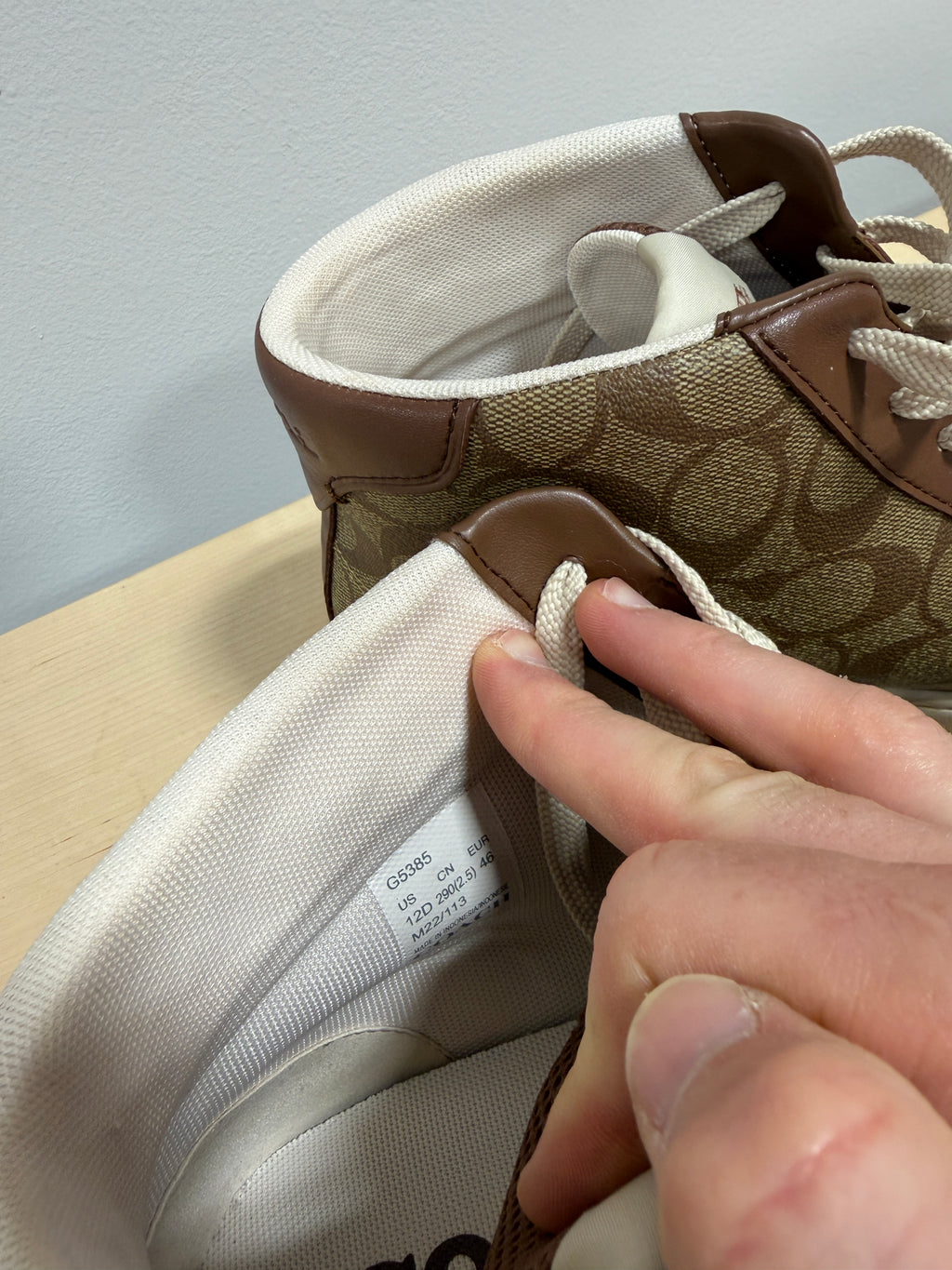 Coach Clip High Top Sneaker Size 12