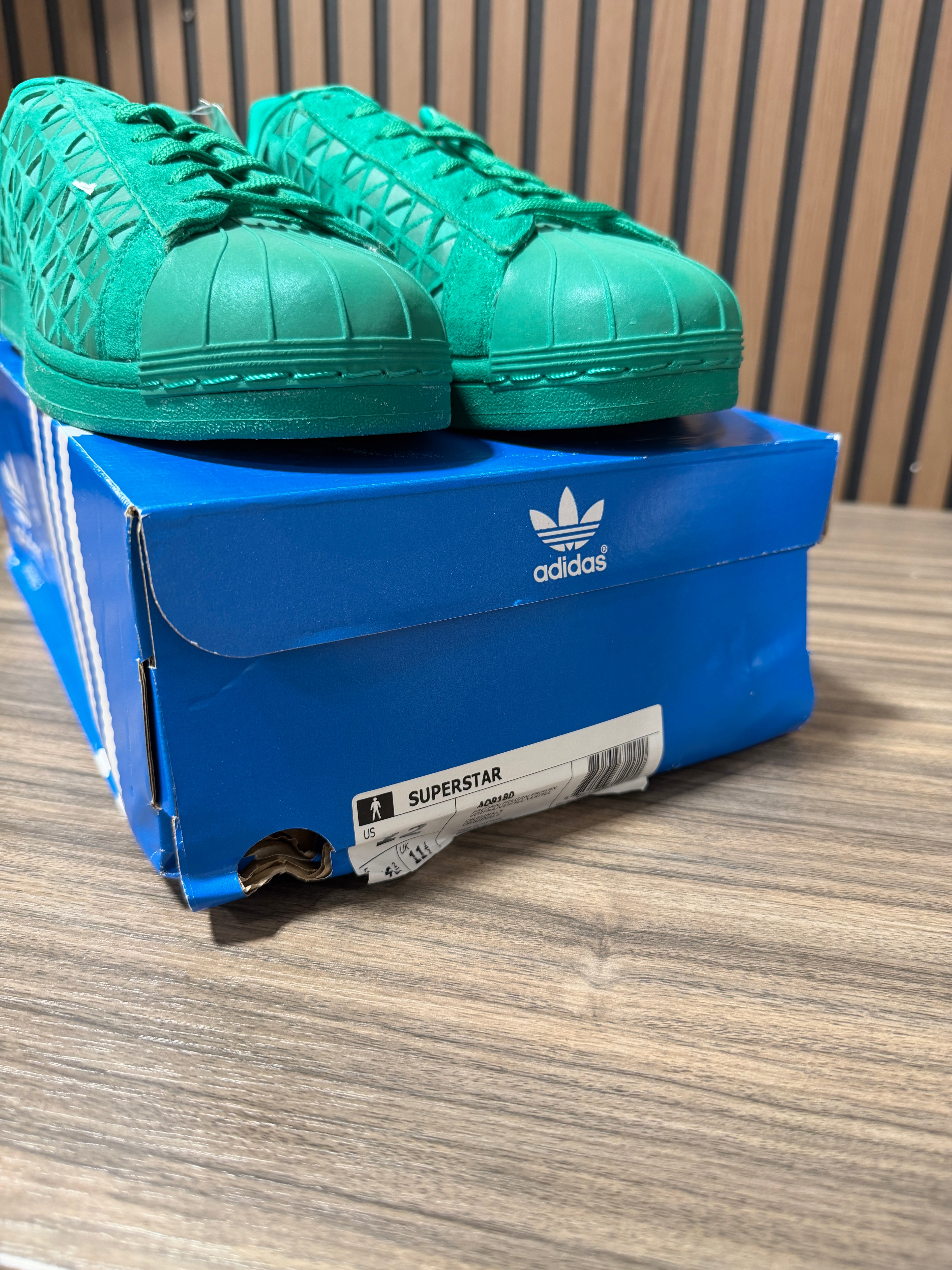 Adidas Superstar J 'Green' Size 12