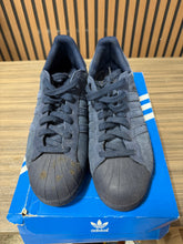 Load image into Gallery viewer, 2016 ADIDAS SUPERSTAR BLUE SUEDE SHELL TOE SNEAKERS size 12

