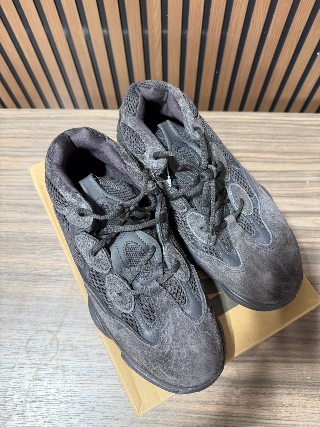 Adidas Yeezy 500 Low " Utility Black" Sz 12 replacement box