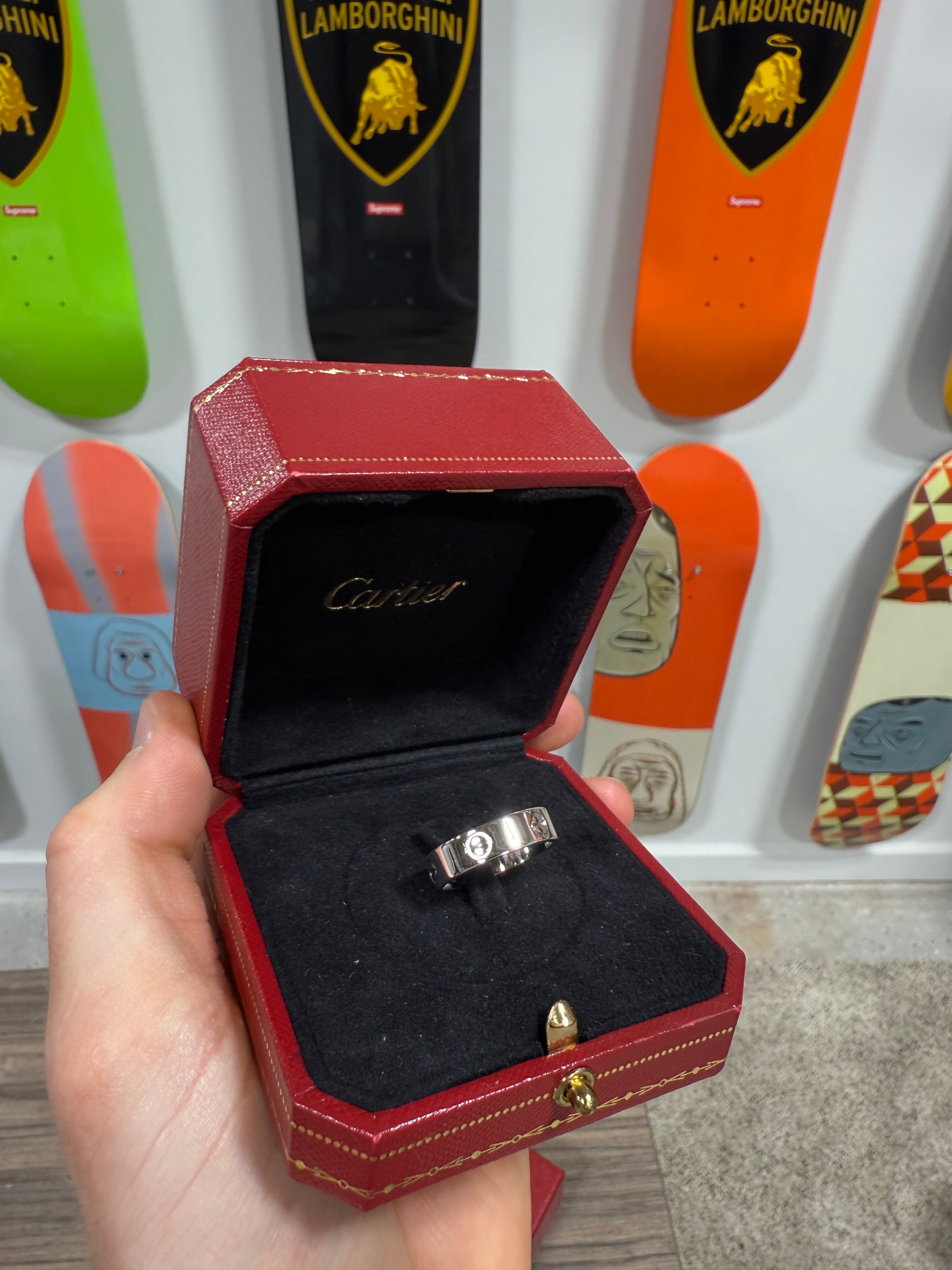 CARTIER Love Ring (White Gold) Sz 59