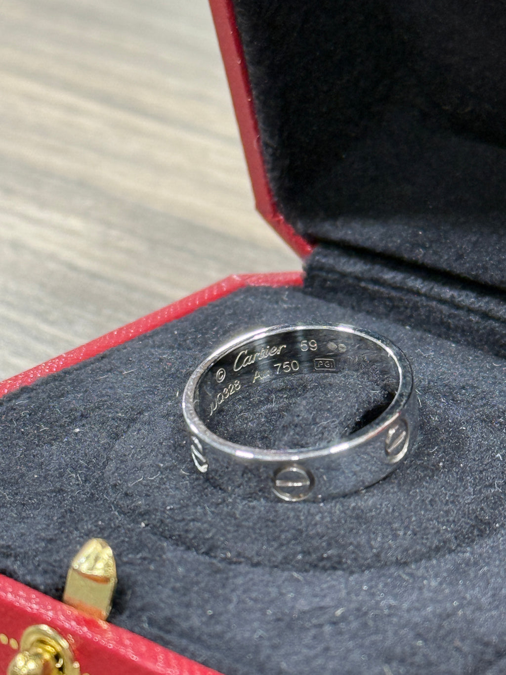 CARTIER Love Ring (White Gold) Sz 59