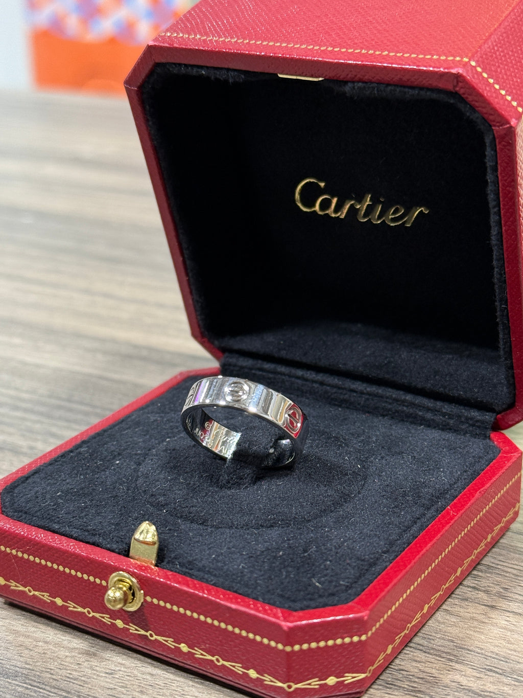 CARTIER Love Ring (White Gold) Sz 59