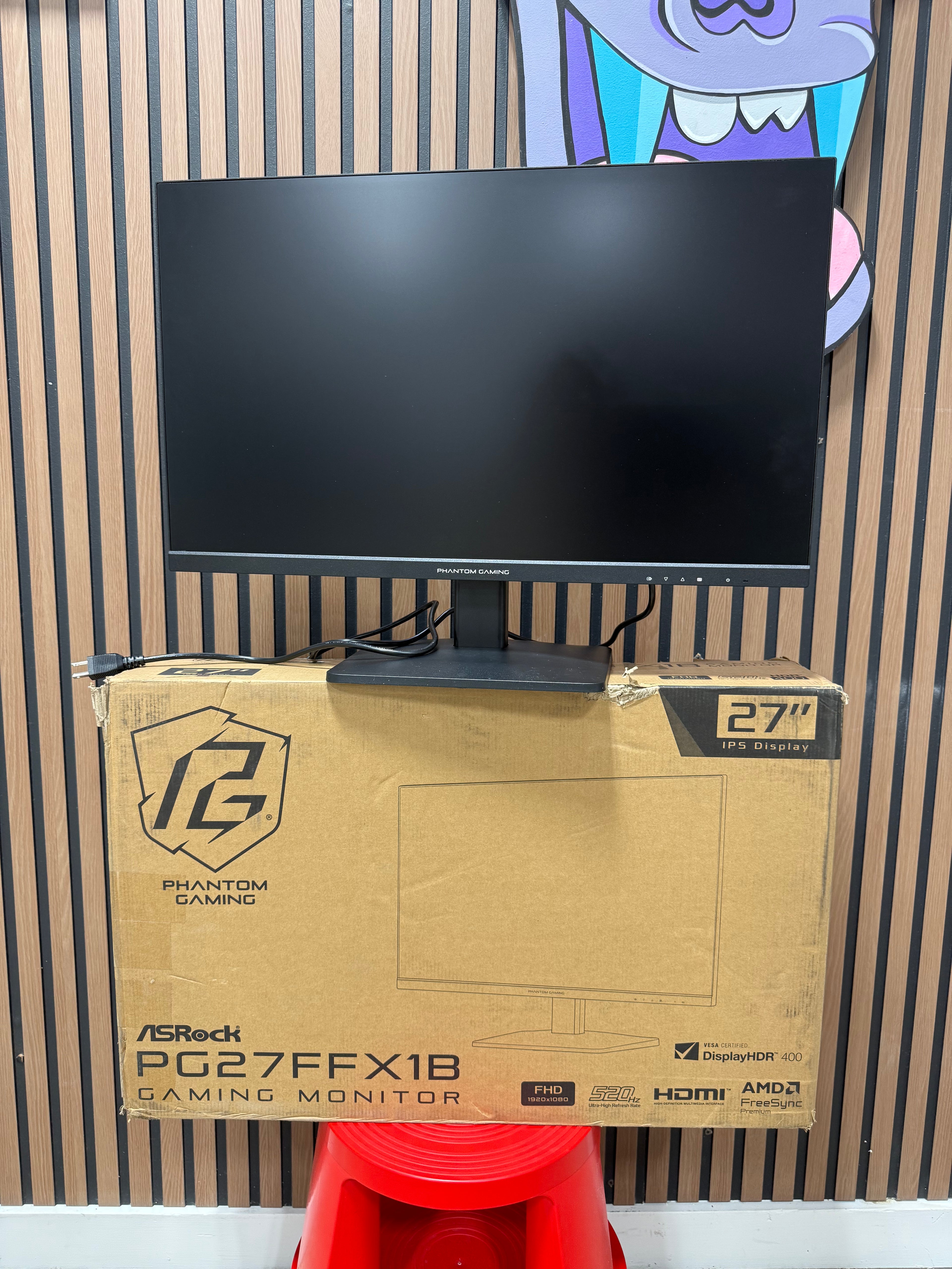 ASRock Phantom Gaming 27" 520 Hz IPS FHD Gaming Monitor