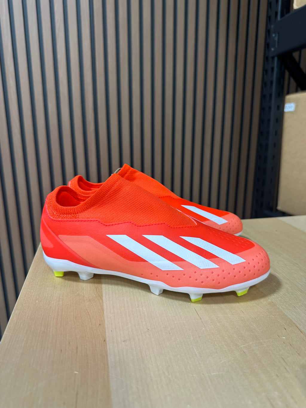 Adidas X Crazyfast League Laceless Firm Ground junior soccer cleat sz 3.5