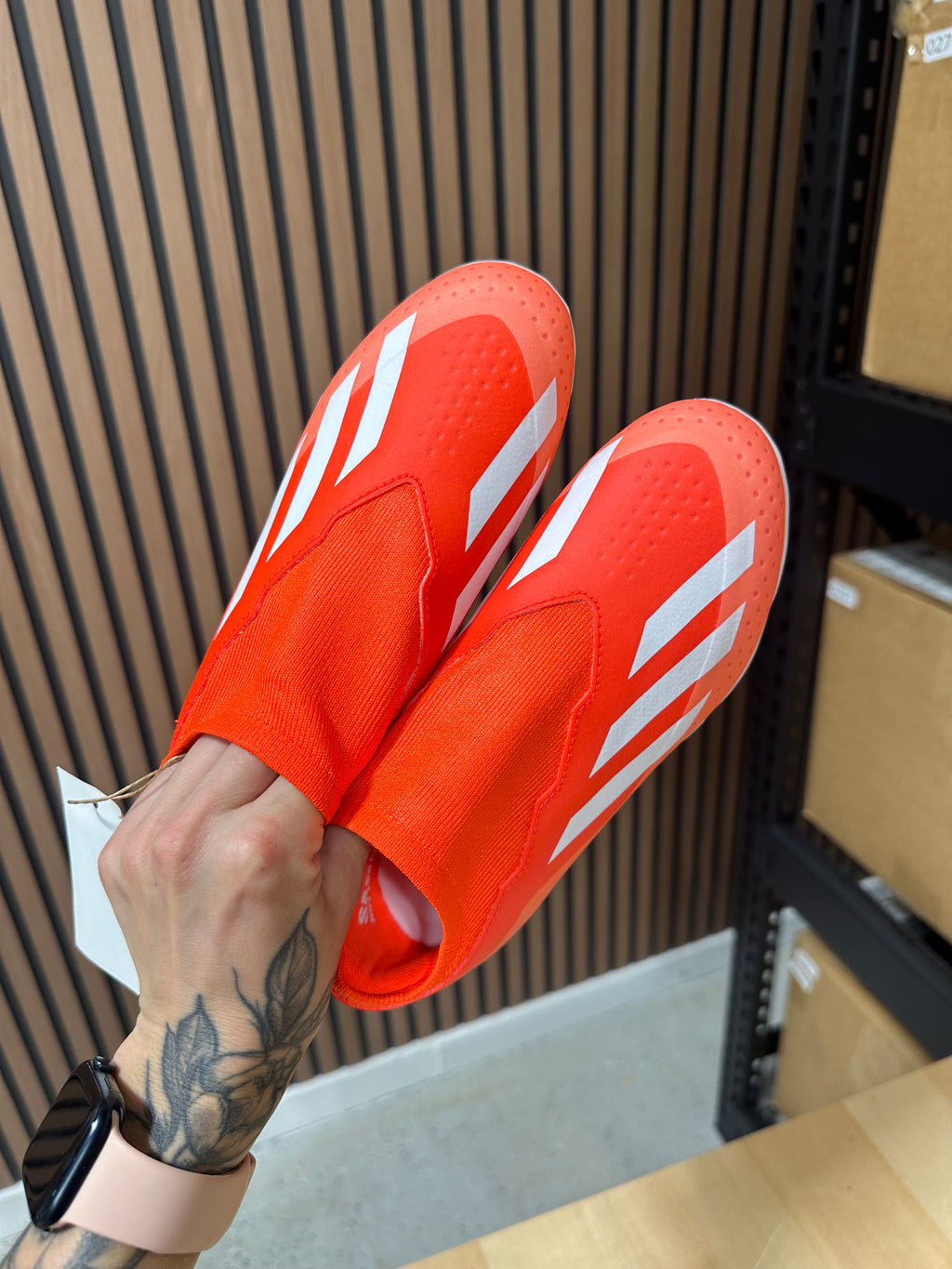 Adidas X Crazyfast League Laceless Firm Ground junior soccer cleat sz 3.5