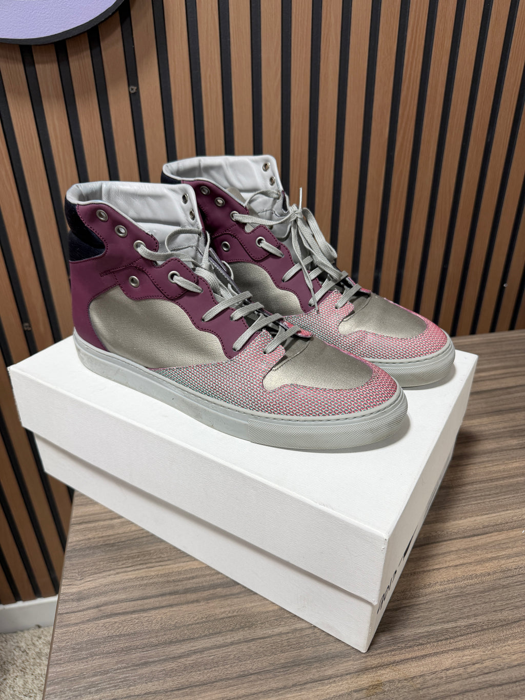 Balenciaga Chameleon Leather Sneakers Sz 12/45