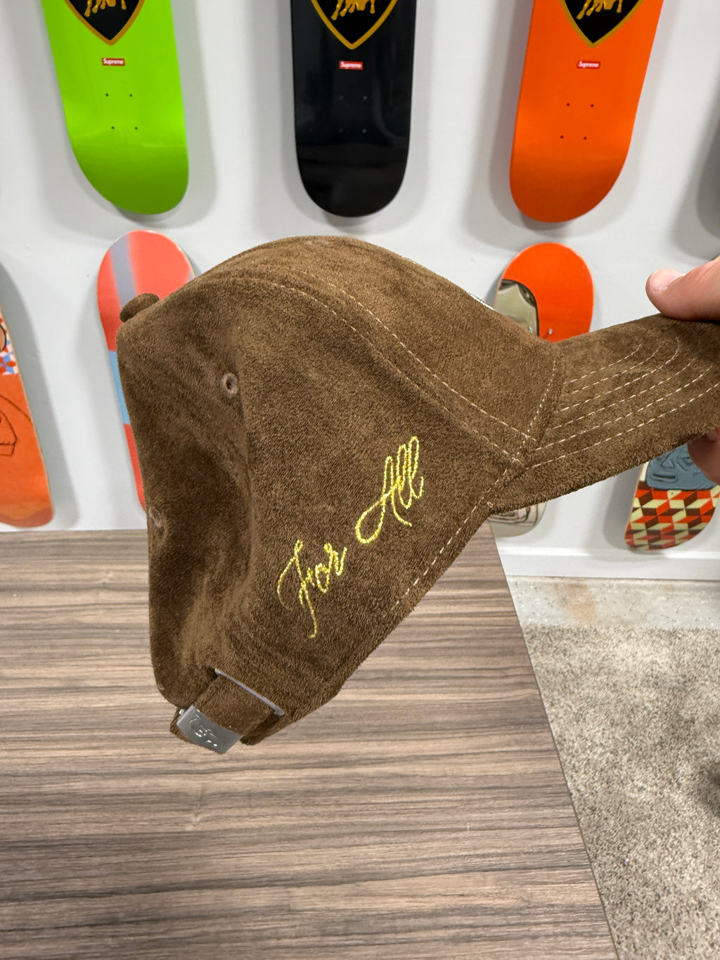 FiveFourFive Brown Suede hat