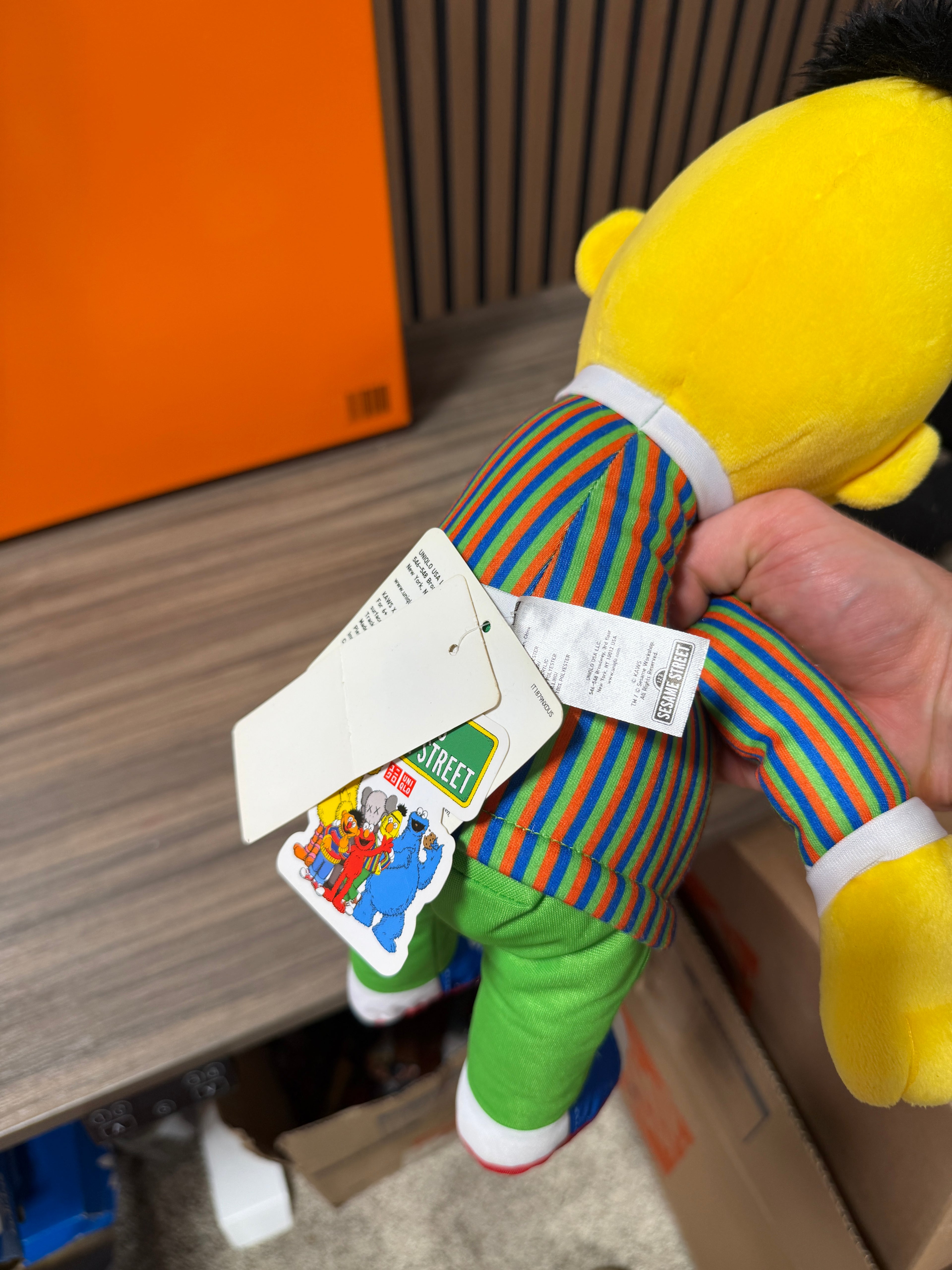 Kaws x Sesame Street 18" Bert Limited Plush Doll Stuffed Animal