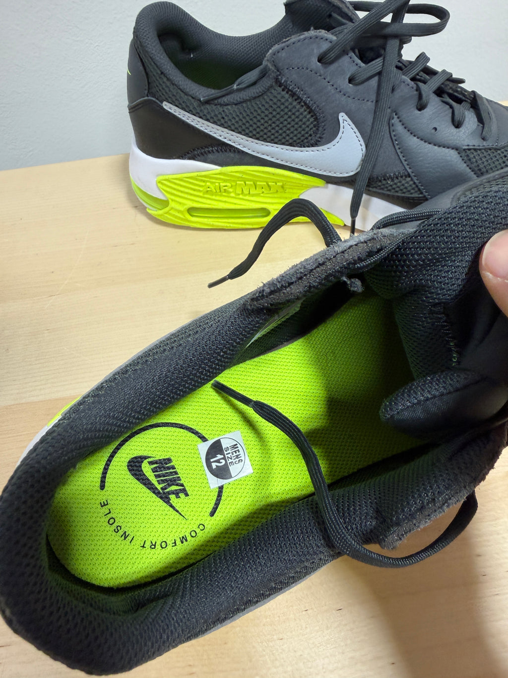 NEW  Nike Air Max Excee "Dark Smoke Grey Volt" Sz 12