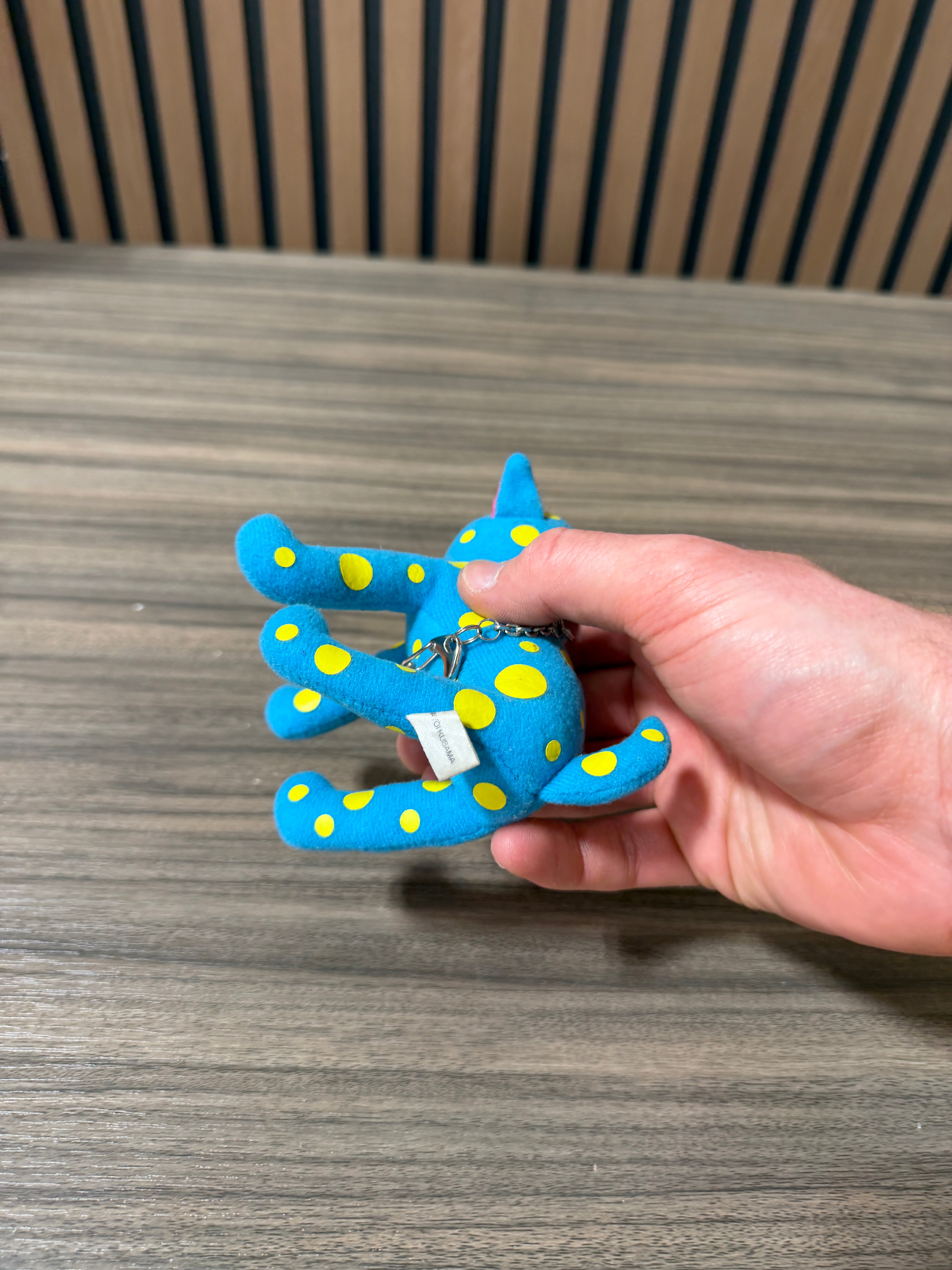 Yayoi Kusama TOKO-TON Plush Mascot Blue Polka Dot Dog