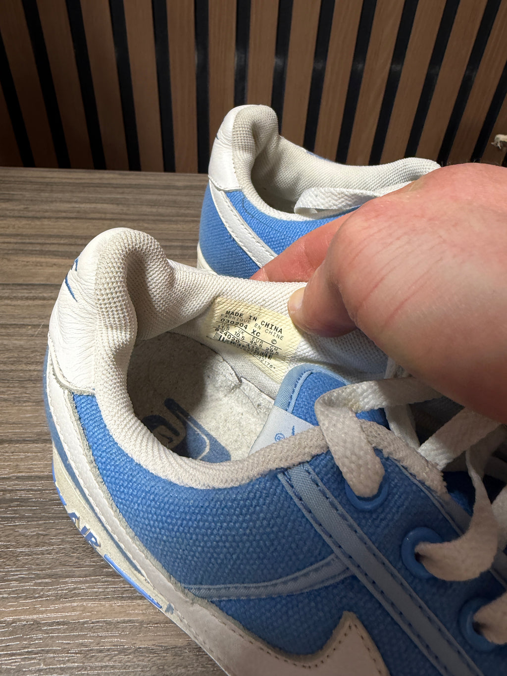 2003 nike air force 1 low blue canvas vintage Sz 11.5 no box