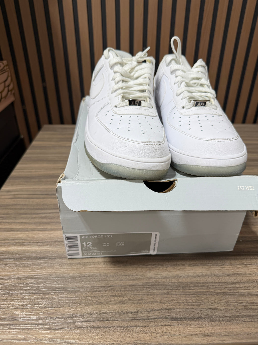 Nike Lunar Force 1 '16 GS 'White Ice' Sz 12 Replacement box