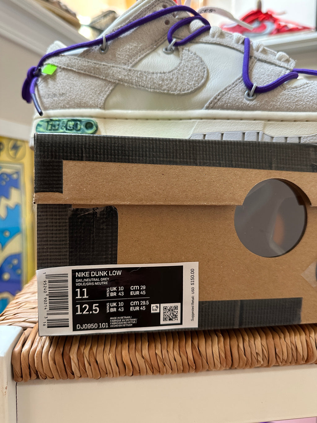 Off White Nike Dunk Low Lot 15 Sz 11