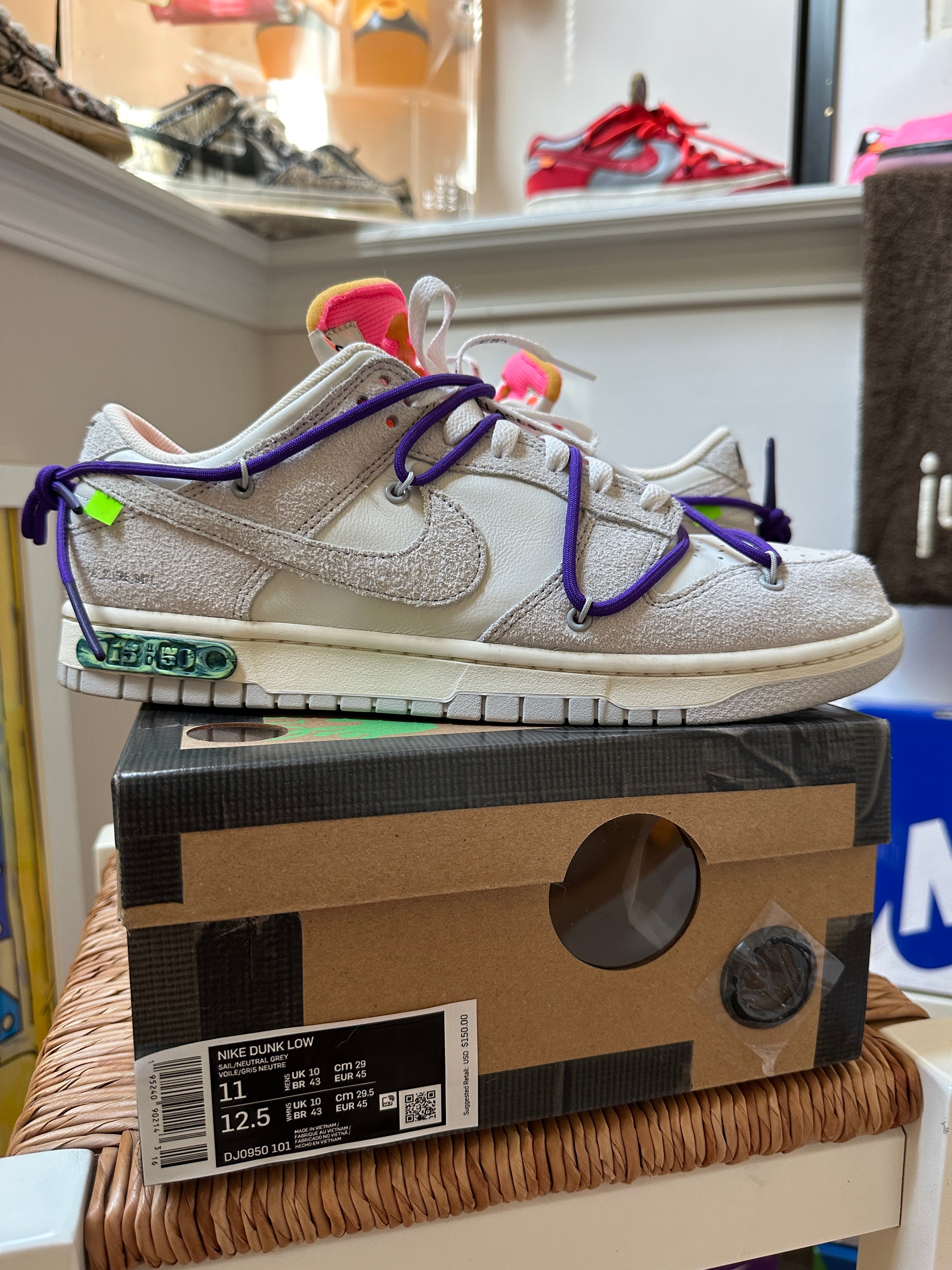 Off White Nike Dunk Low Lot 15 Sz 11