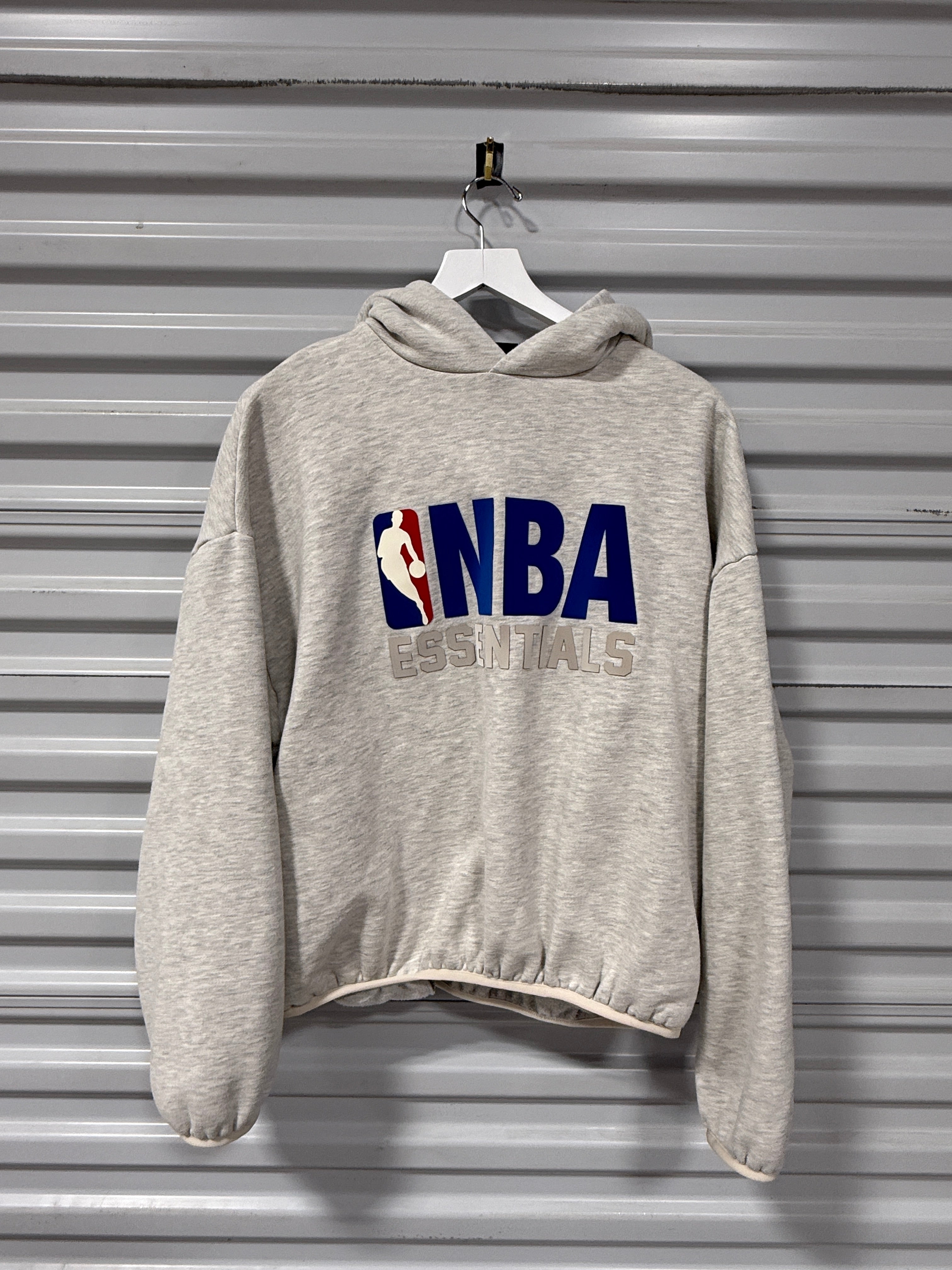 Fear of God Essentials NBA Hoodie Light Heather Sz M