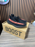 adidas Yeezy Boost 350 V2 Core Black Red Stripe Sz 12