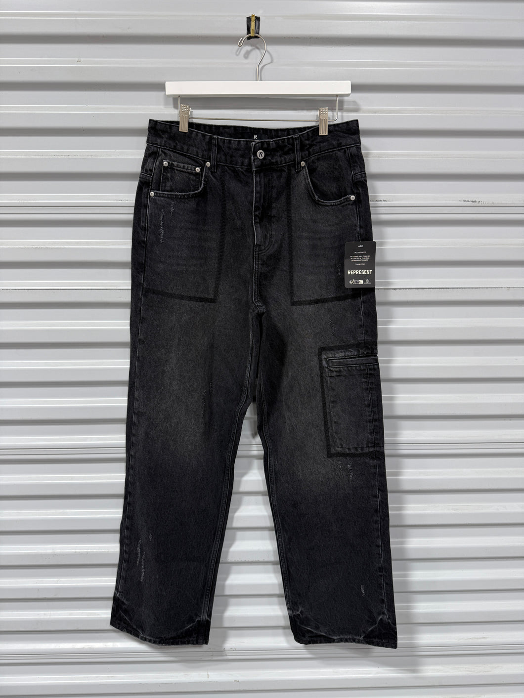 Represent Cargo Denim Sz 32