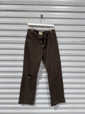 525 Brown Denim Distressed Sz 32