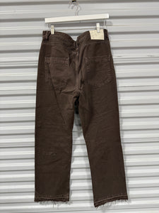 525 Brown Denim Distressed Sz 32