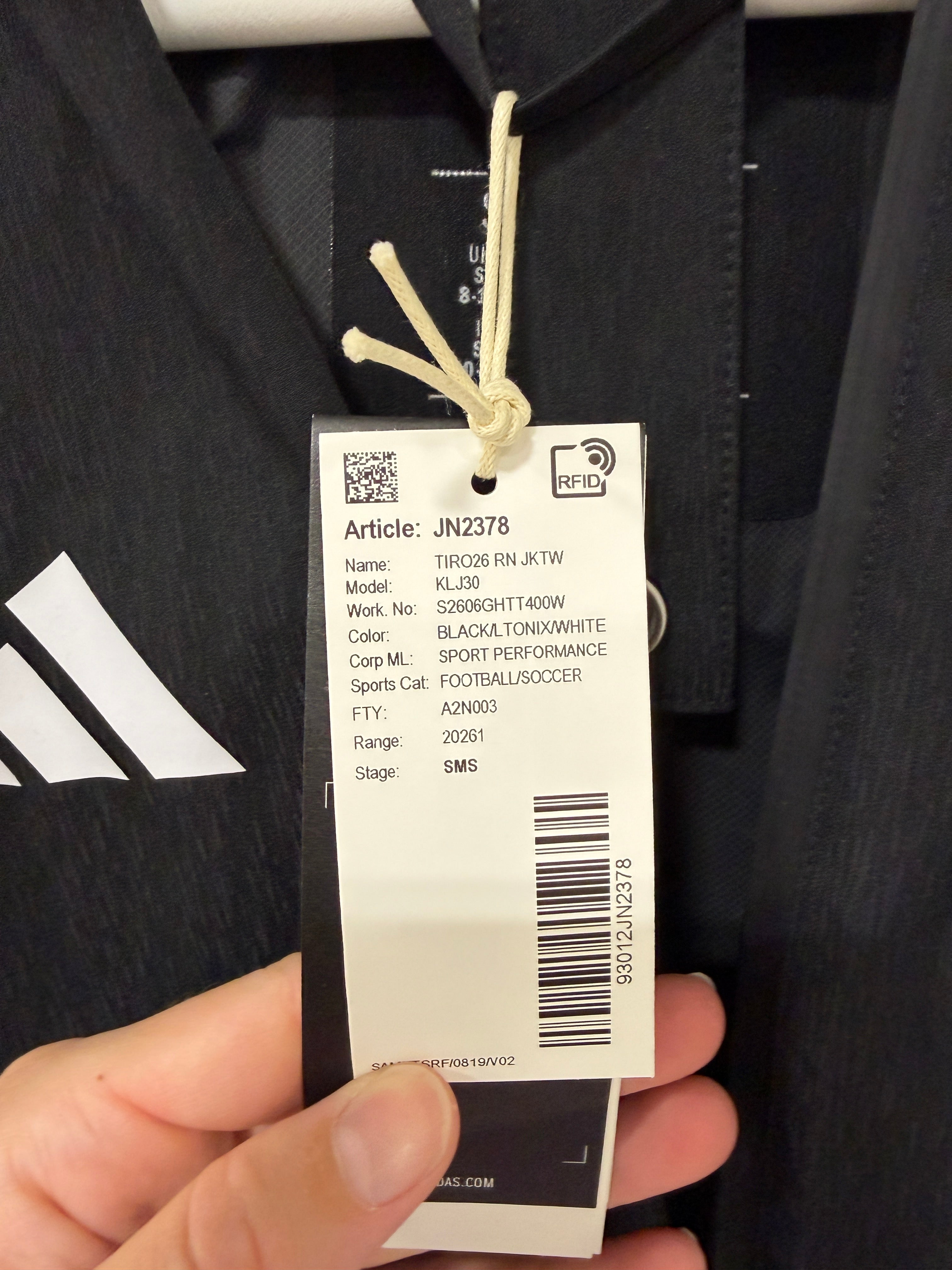 adidas Womens Tiro 26 Rain Jacket Size Small