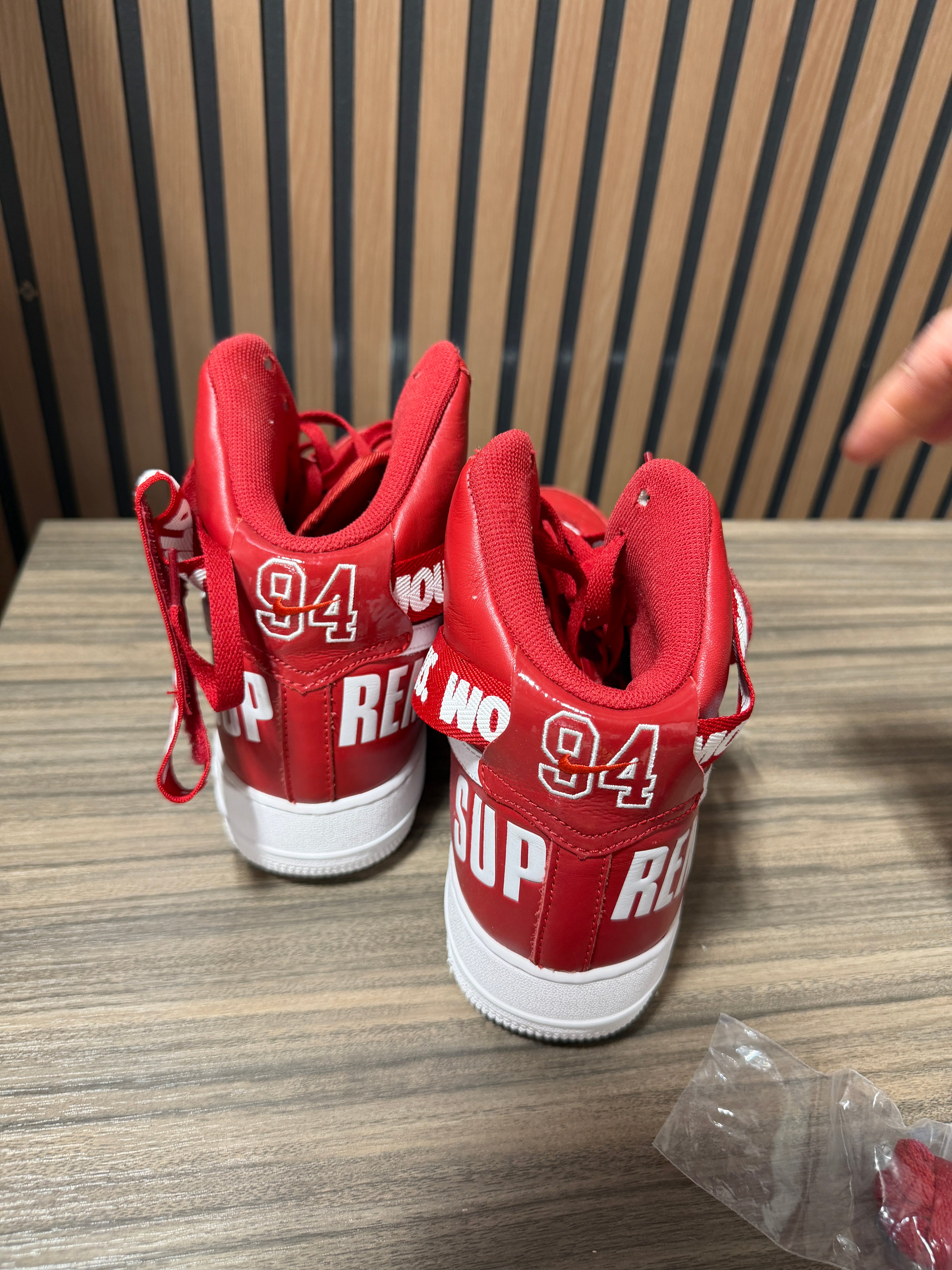 Nike Air Force 1 High Supreme World Famous Red Sz 12 No box