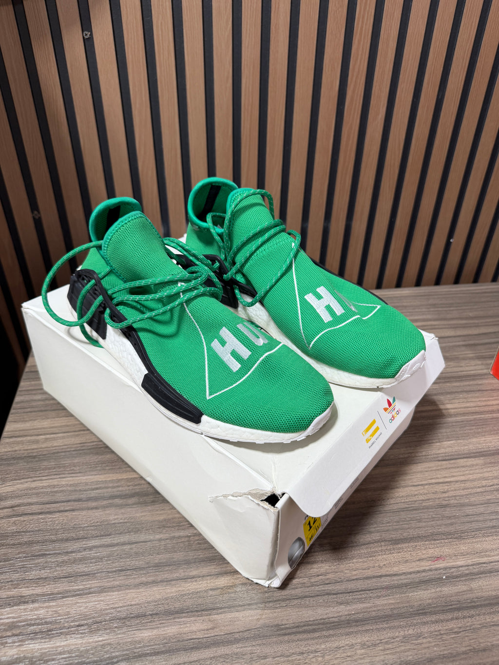 Adidas Pharrell Williams Nmd Human Race Green Sz 12