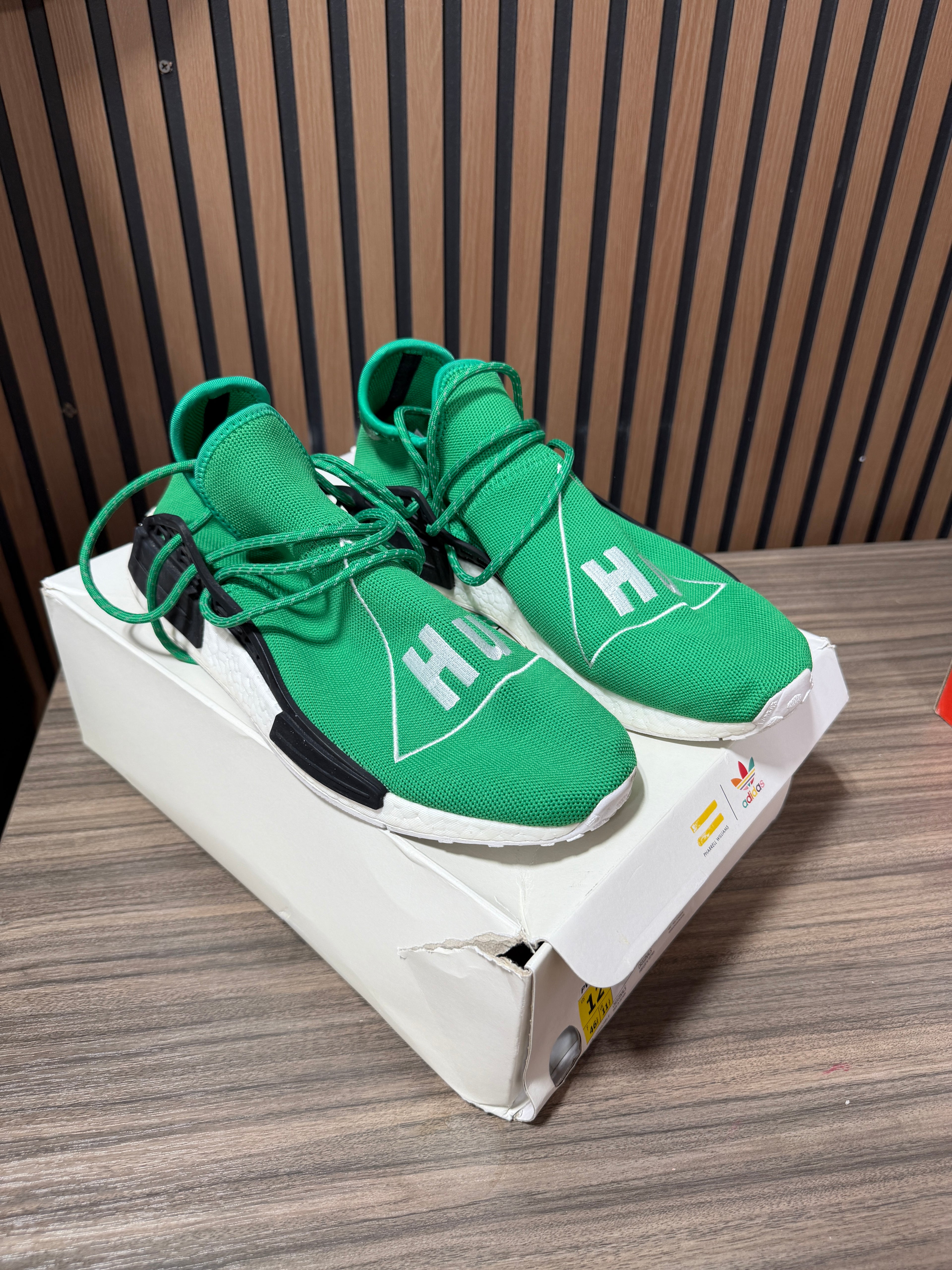 Adidas Pharrell Williams Nmd Human Race Green Sz 12