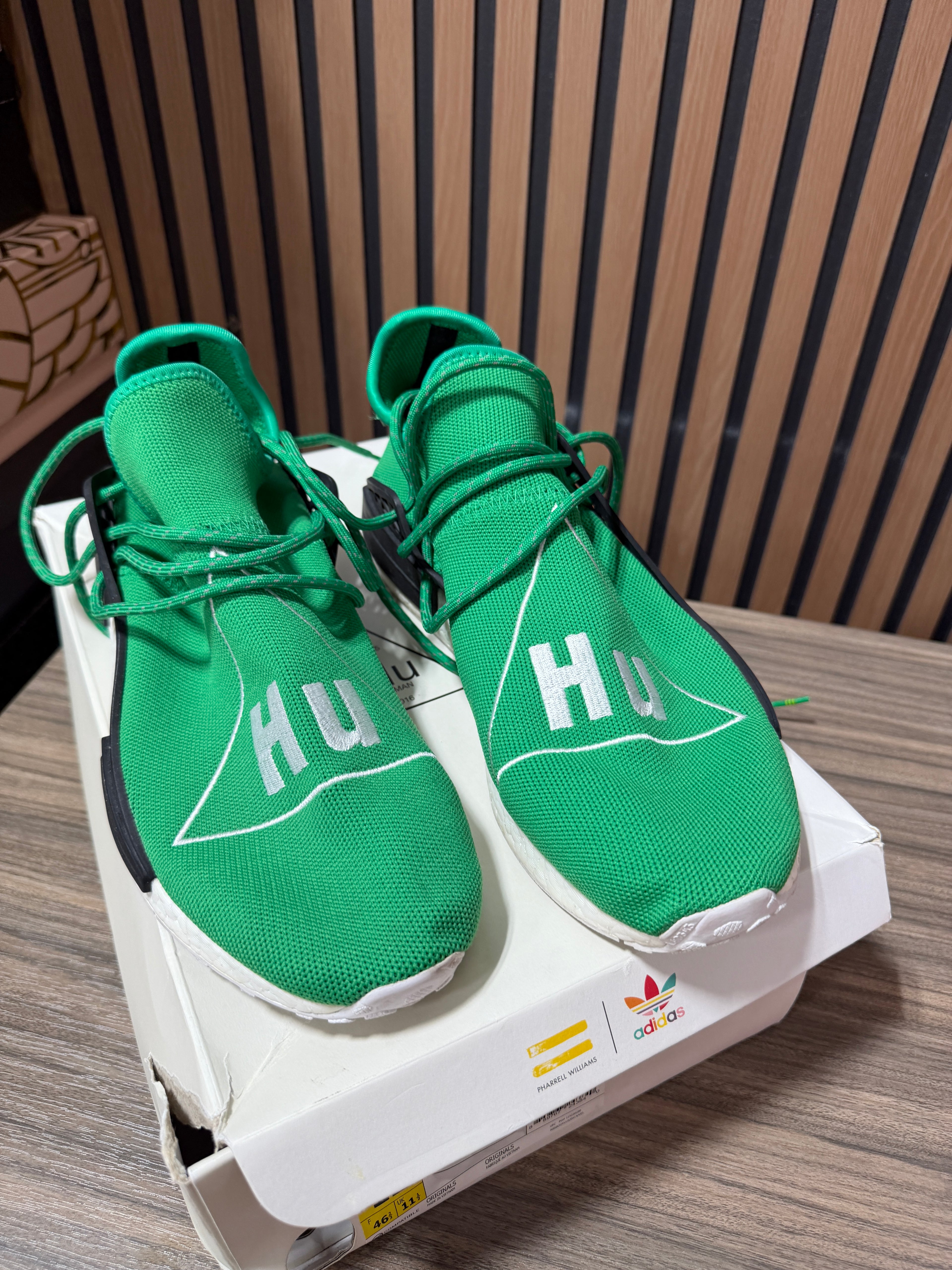 Adidas Pharrell Williams Nmd Human Race Green Sz 12