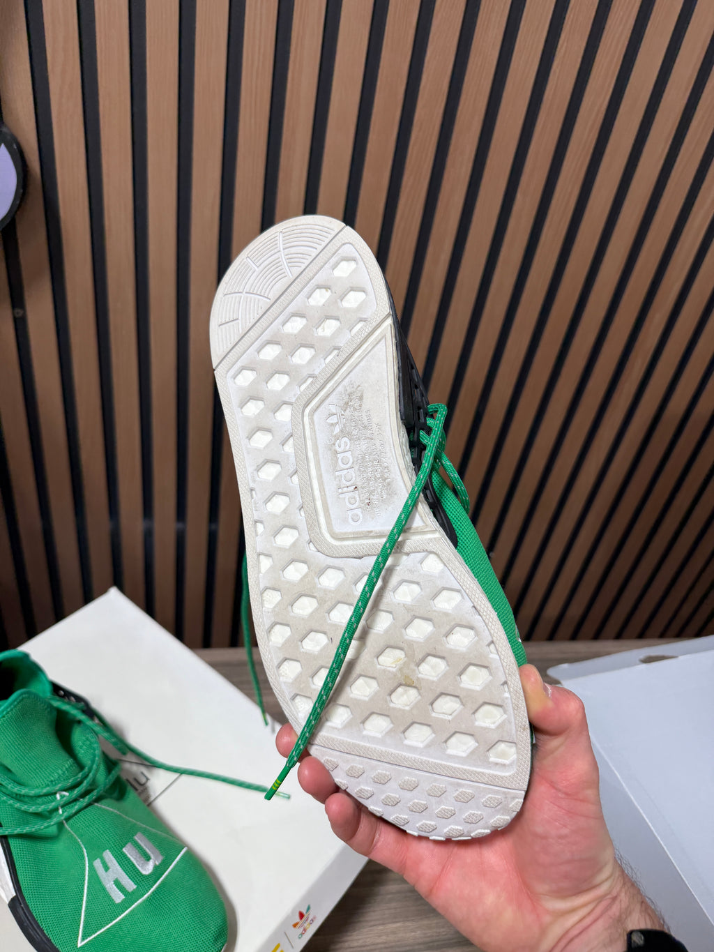 Adidas Pharrell Williams Nmd Human Race Green Sz 12