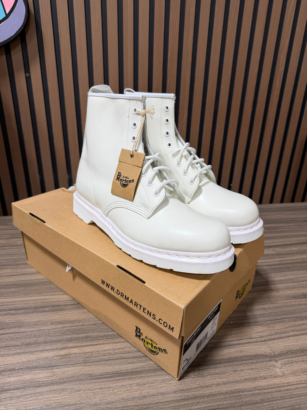 Dr. Martens White 14357 Mono Combat Boots Size 12