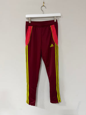 Adidas Tiro 24 Youth Pants Sz Medium Maroon/Yellow