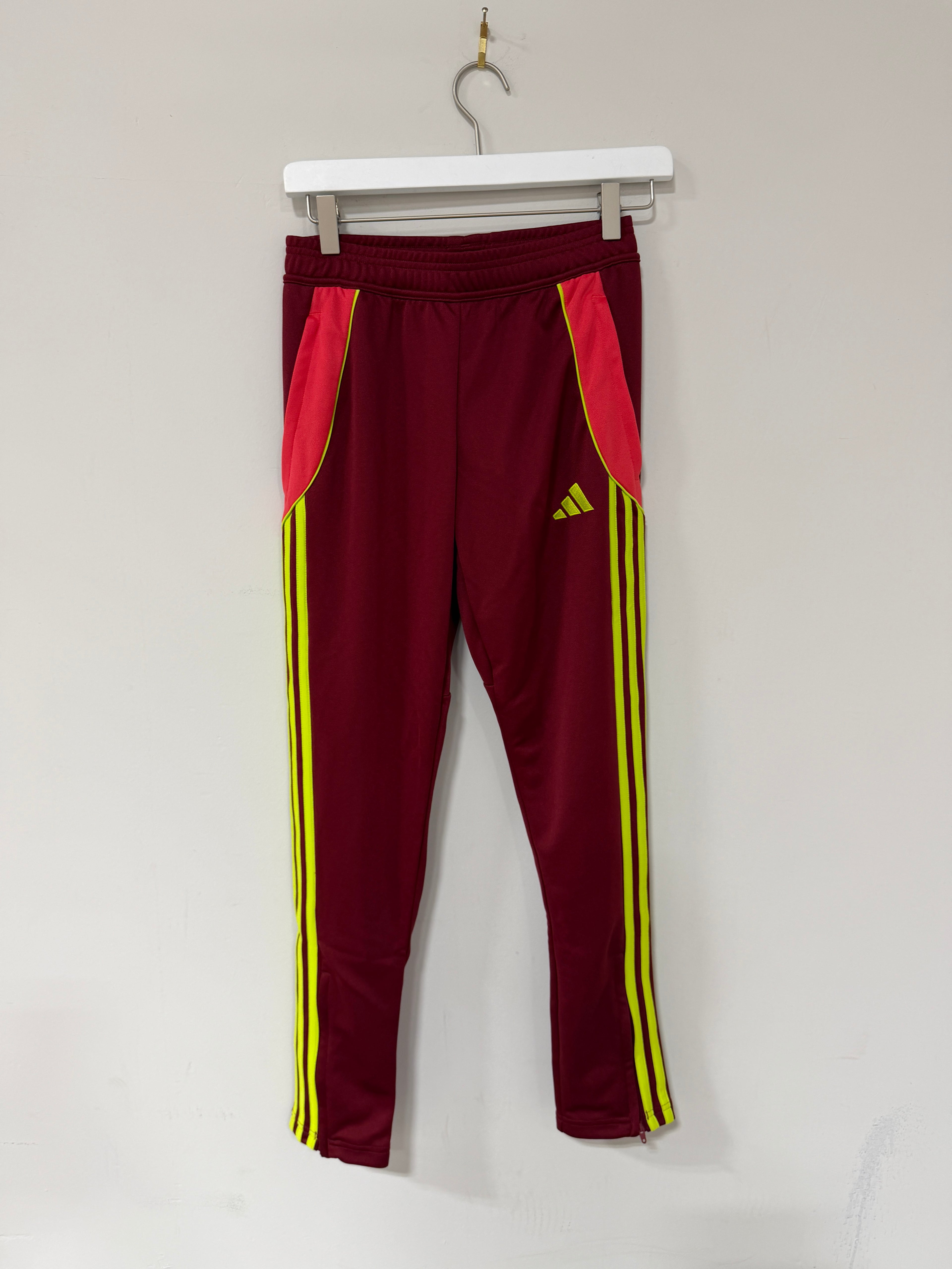 Adidas Tiro 24 Youth Pants Sz Medium Maroon/Yellow