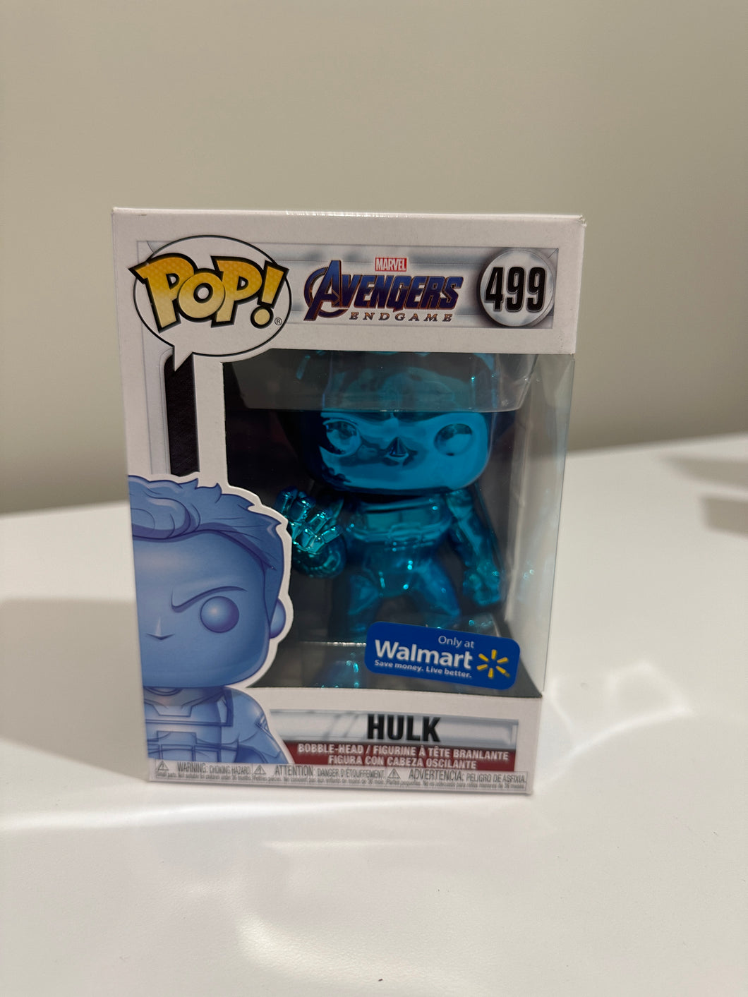 Funko Pop! Marvel Avengers Endgame Hulk #499 ~ Blue Chrome