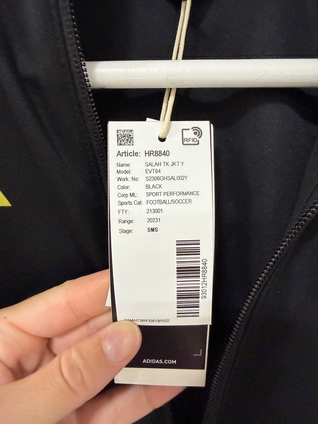 Adidas Salah Track Jacket Youth Size Medium