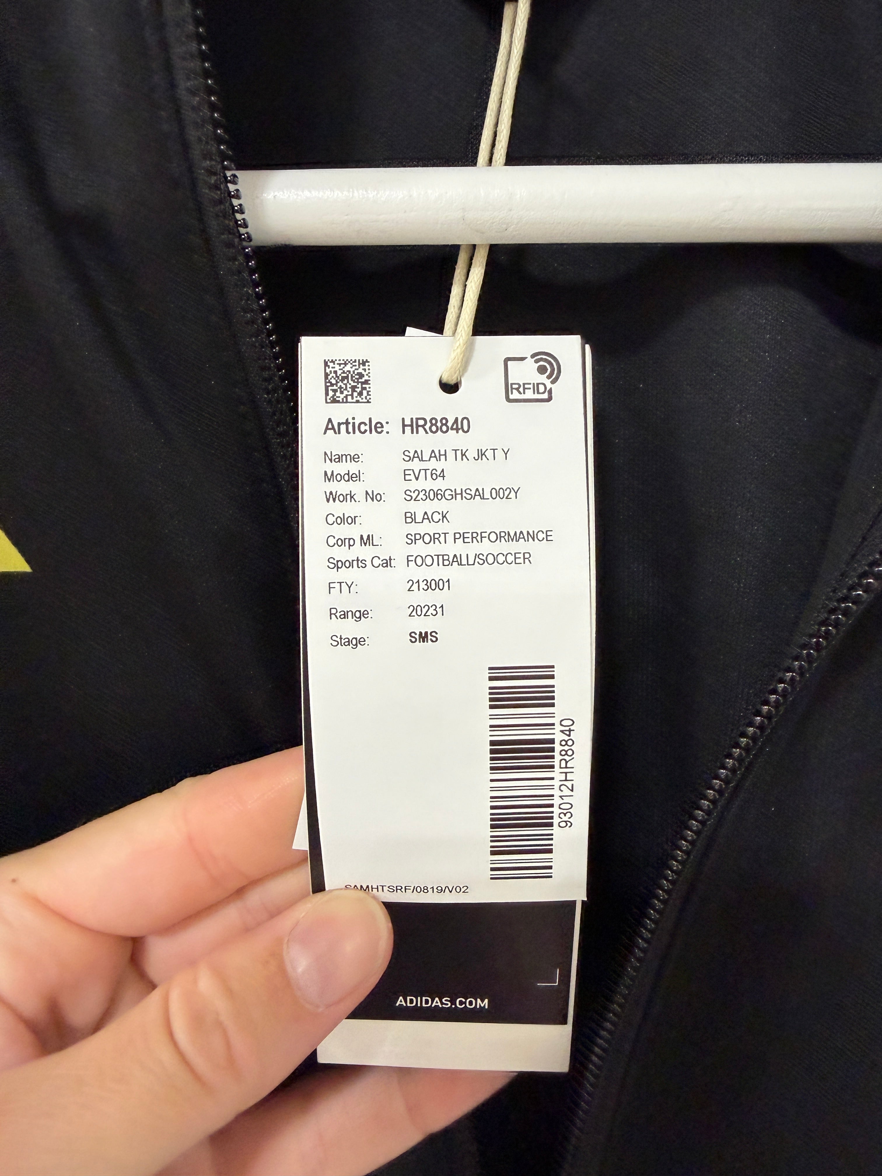 Adidas Salah Track Jacket Youth Size Medium