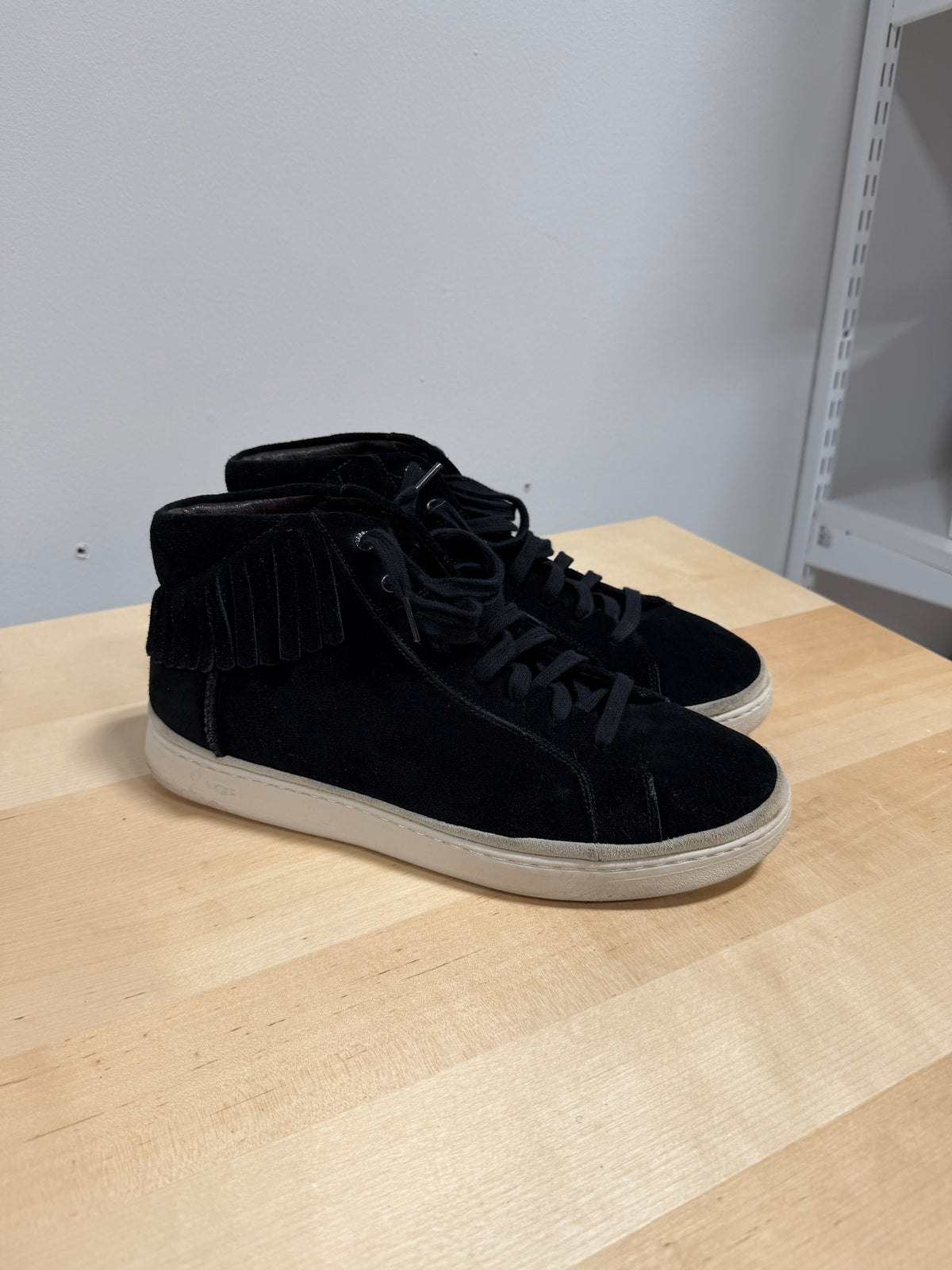 UGG Cali Lace High Fringe Sneakers Sz 12