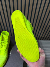 Load image into Gallery viewer, Gucci(323812) Neon Green Perforated Leather High Top Sz 12/45
