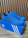 Adidas Superstar Royal Blue Suede Leather Sneakers Men's Shoes Size 12