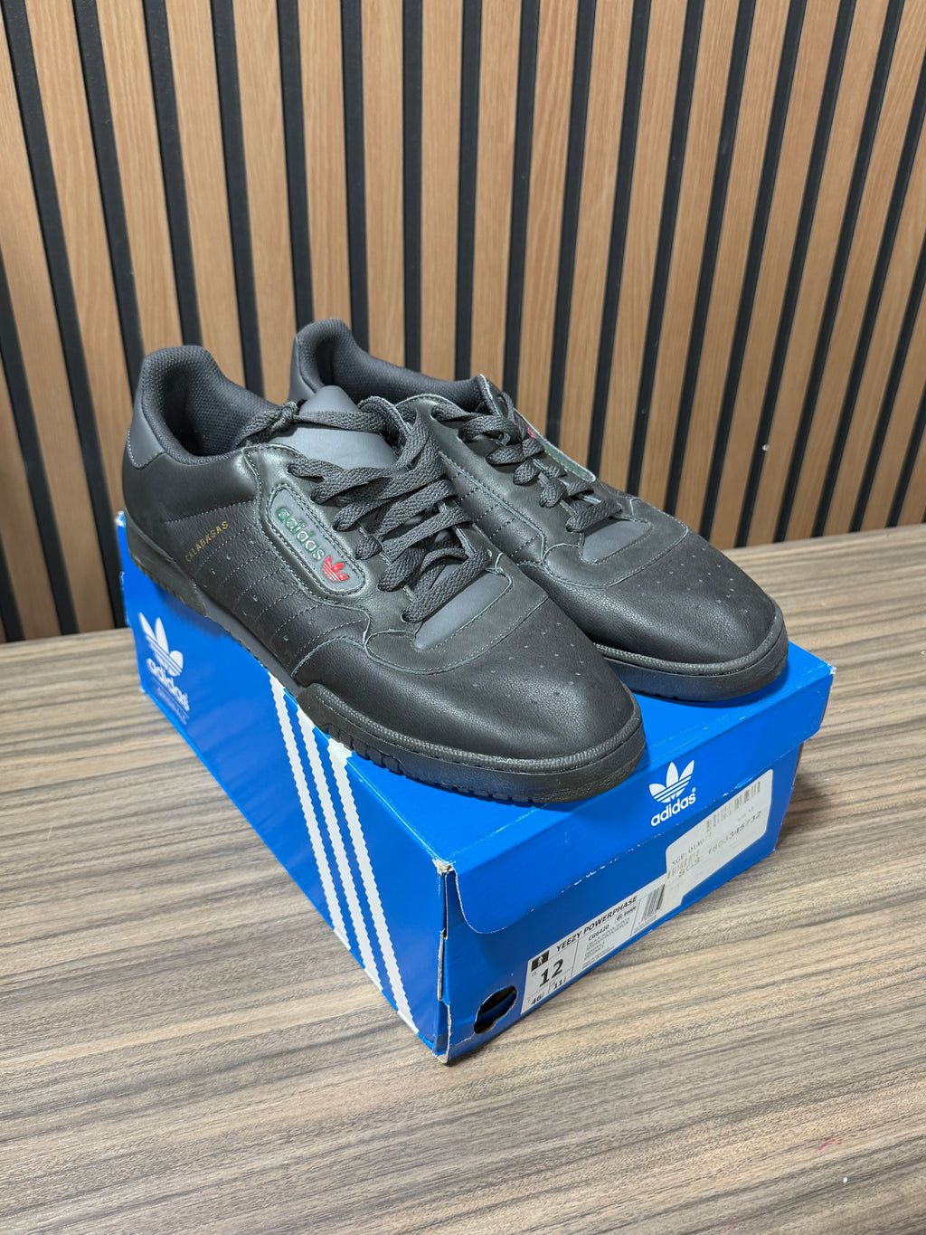 adidas Yeezy Powerphase Calabasas Black Sz 12