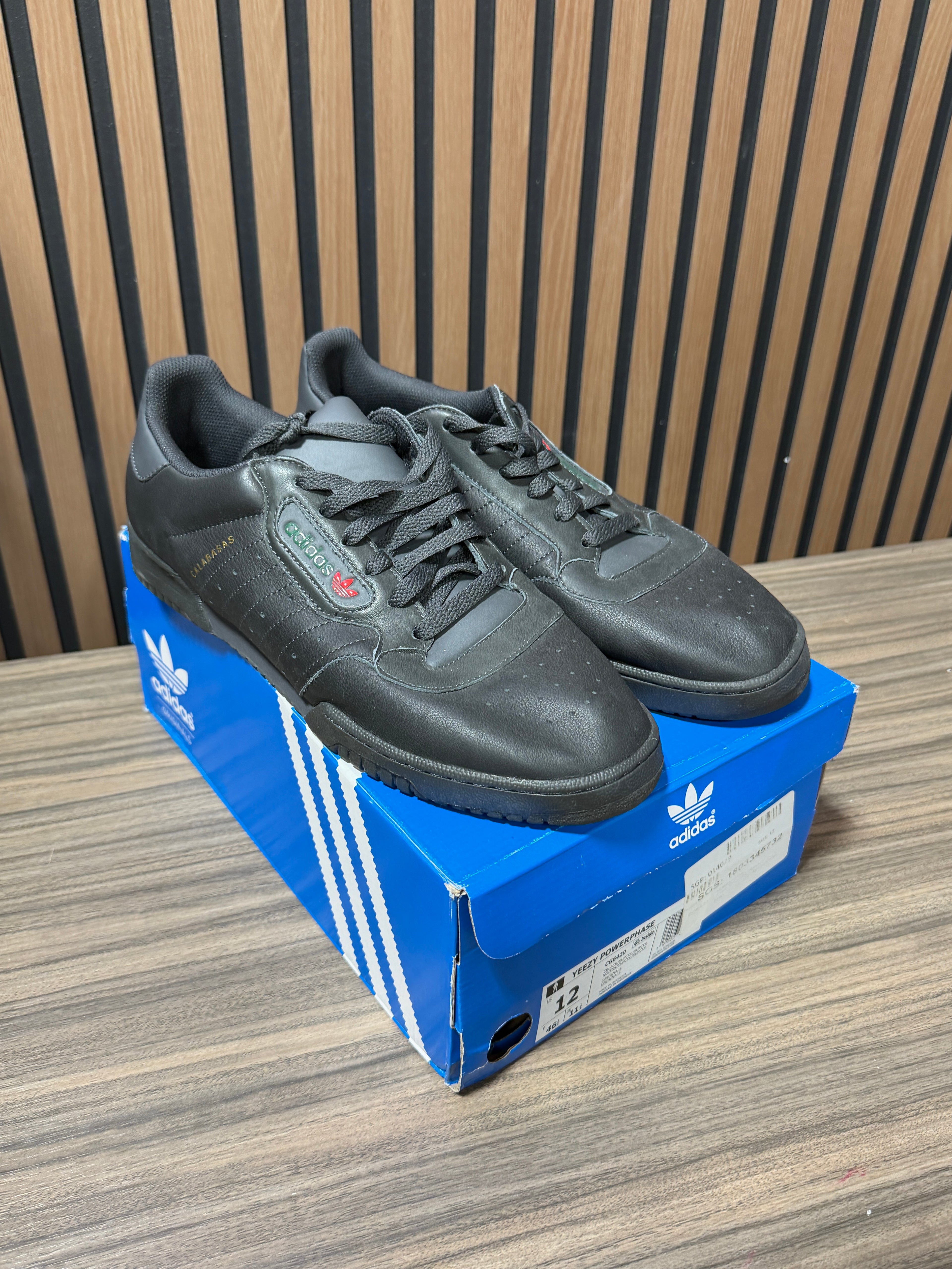 adidas Yeezy Powerphase Calabasas Black Sz 12