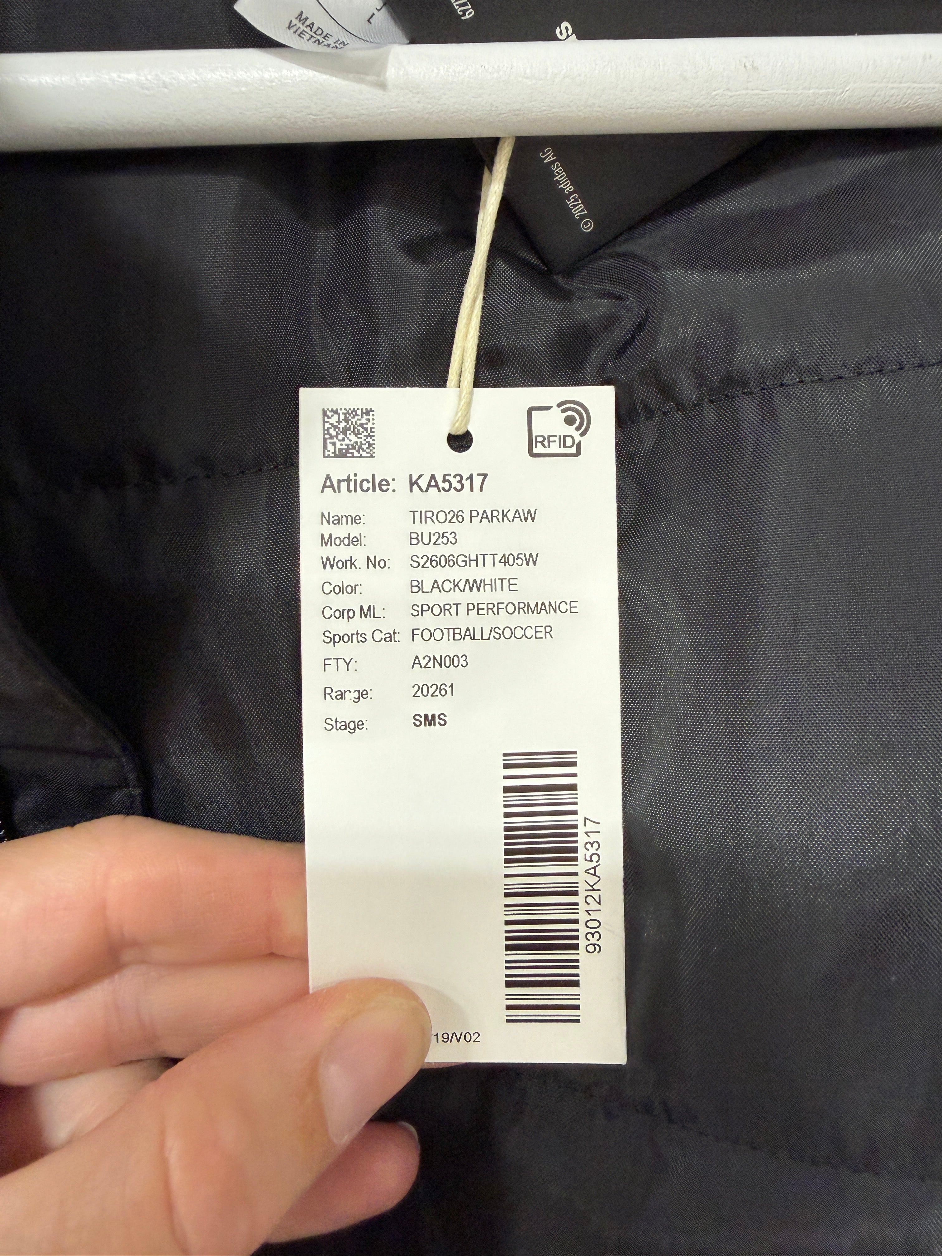 Adidas Tiro 26 Parka Women's Sz Small