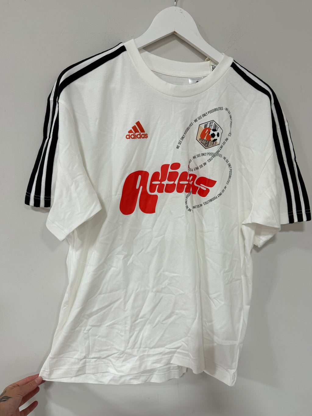 adidas 3-Stripes Graphic T-Shirt Size Medium