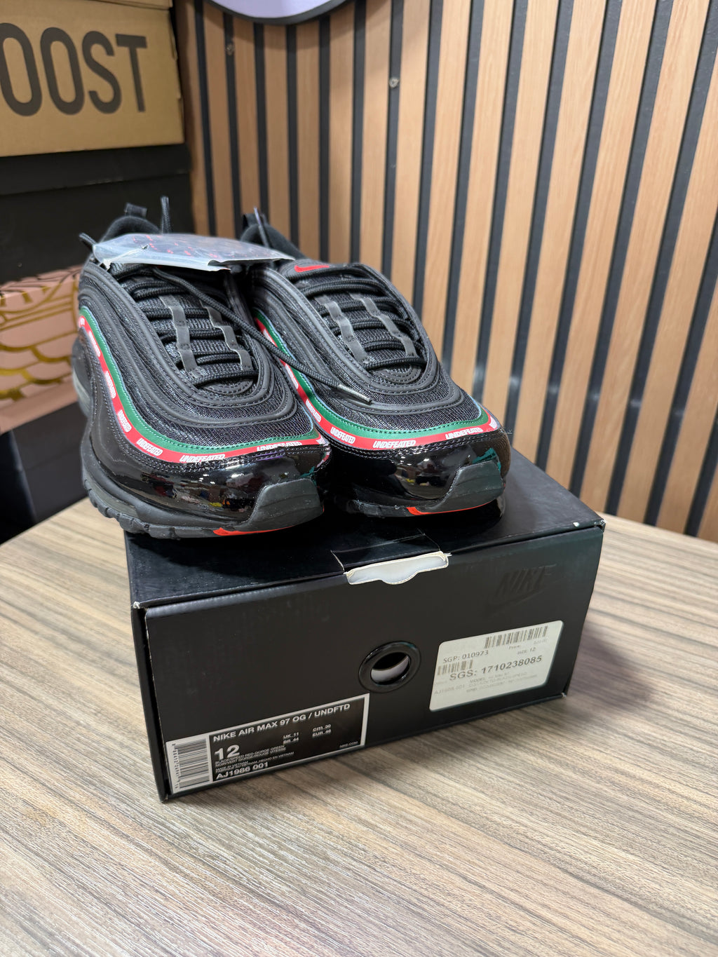 Nike Undefeated x Air Max 97 OG 'Black' Sz 12