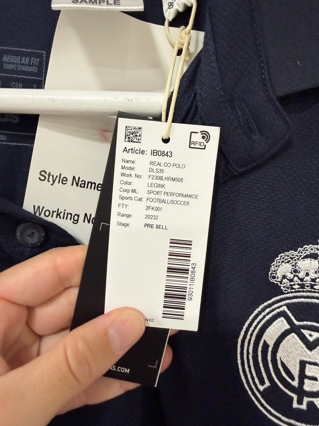 Adidas Real Madrid Polo Mens Size Medium