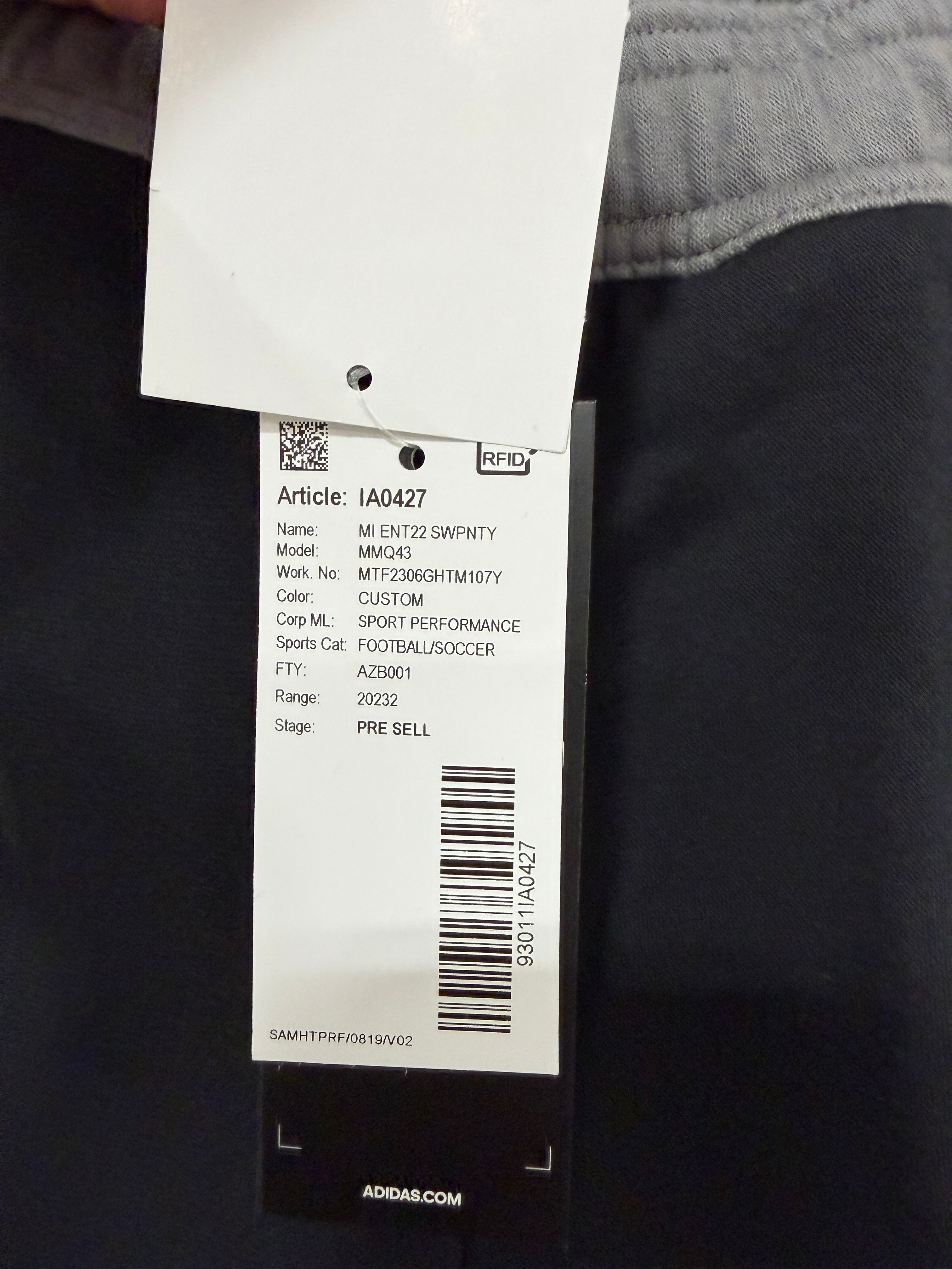 Adidas Entrada 22 Sweatpant Sz Youth Medium