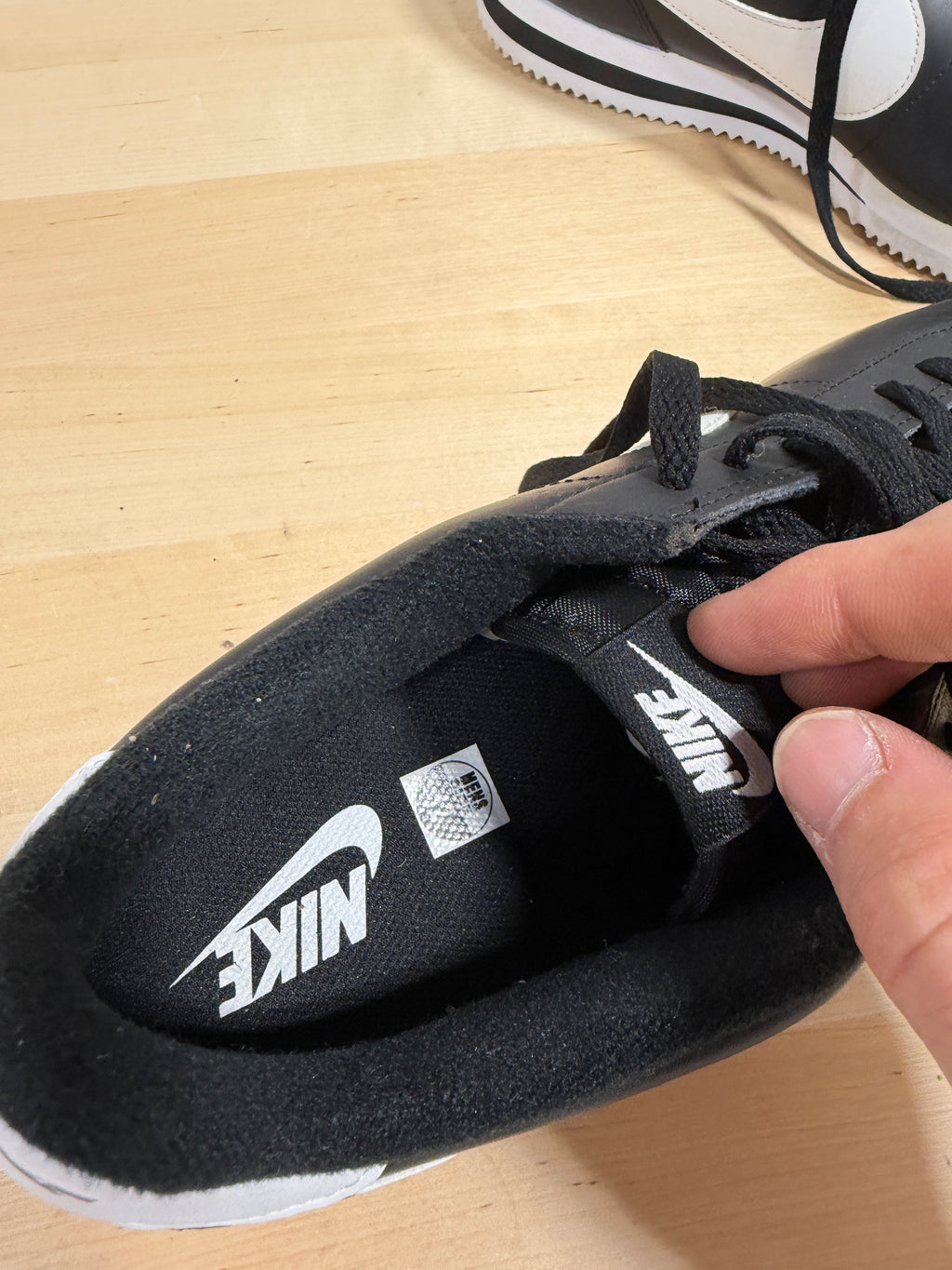 Nike Cortez Black Leather Sz 12