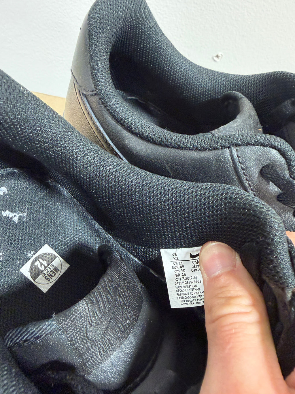 Nik Air Force 1 Black Size 12