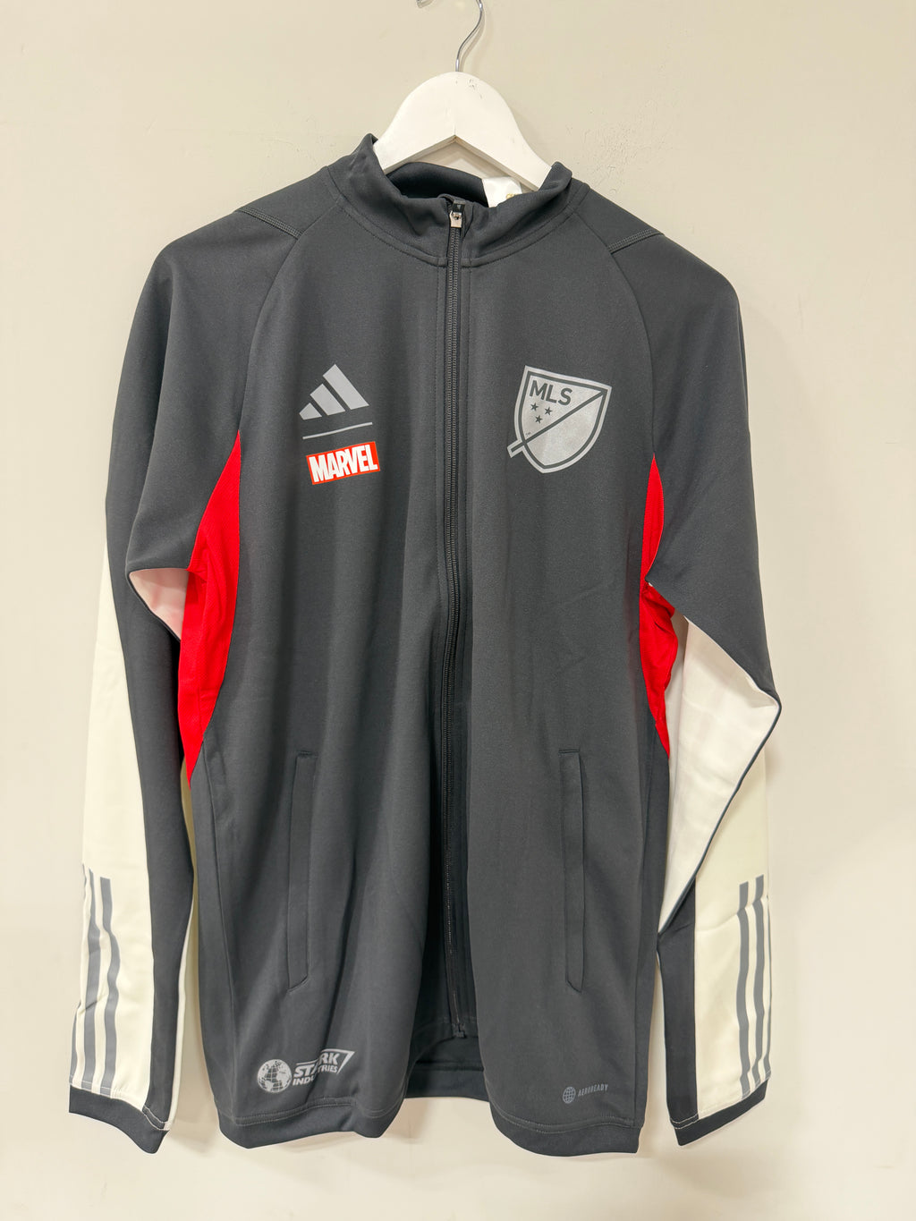 Marvel 2023 MLS All-Star x Anthem Track Jacket Full Zip Gray Adidas Sz Medium